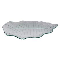 Regent Leaf Platter Glass Bubble Large 