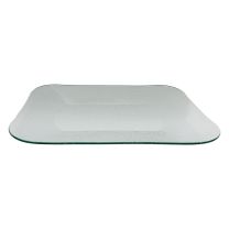 Regent Rectangular Platter Glass Bubble Large