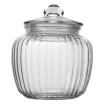 Regent Ribbed Round Glass Jar 1,5L