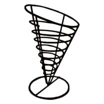 Regent Wire Cone Chips Server Powder Coated Black