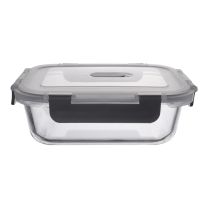 Consol Madrid Rectangular Glass Container Clip on Lid 370ml