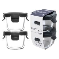 Consol Round Glass Baby Food Containers 130ml 2pack