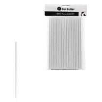 Bar Butler Paper Straws White 100 Piece 6mm