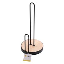 Regent Roller Towel Holder Black Wire & Wood 