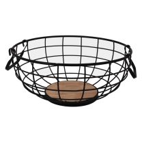 Regent Fruit Basket With Handles  Wire and wood