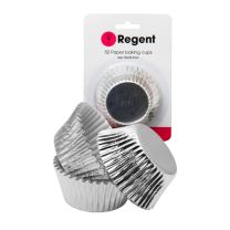 Regent Cake Cup Silver Foil 50 Pieces