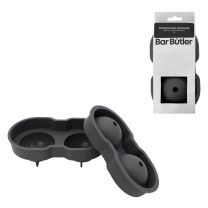 Bar Butler Ice Mould 2 Ball Silicone Grey