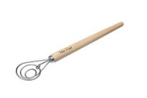 HM Dough Whisk 34cm Wood Stainless Steel
