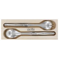 Laguiole Salad Set Stainless Steel 2piece Wooden Box