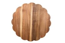 Home Classix Scalloped Edge Acacia Wooden Round Board 36.5cm