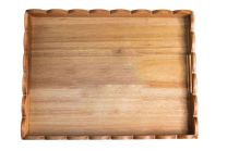Home Classix Scalloped Edge Acacia Tray 45x34cm