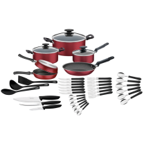 Tramontina Bordo Cookware Non-Stick Red & Black 38 Piece Set