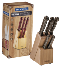 Tramontina Polywood Knife Block 6 Piece