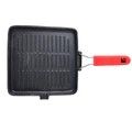 Bergner BBQ Square Grill Pan Cast Iron 26cm Black