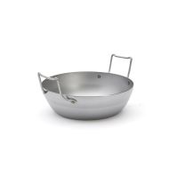 de Buyer Rounded Steel Deep Fryer (Without Basket) 28cm