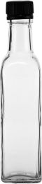 Consol Square Oil & Vinegar Bottle with Black Lid – 250ml