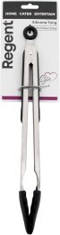 Regent Kitchen Food Tong Stainless Steel with Black Silicone Tips – 340mm