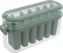 Regent 6 Ice Lolly Moulds with Sage Plastic Holder 