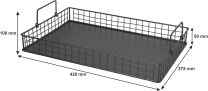 Regent Kitchen Vintage Tray with Steel Mesh Sides and Handles Powder Coated Black 420mm x 280mm
