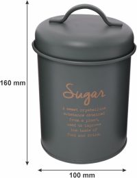 Regent Sugar, Coffee & Tea Canisters Green with Gold Print – 3 Piece Set