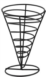 Regent Chip Server Wire Cone Powder Coated Black 140mm x 225mm