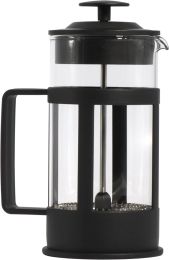 Regent Coffee Plunger Black with Plastic Frame – 3 Cup, 350ml