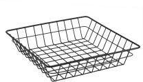 Regent Wire Serving Square Medium Basket Powder Coated Black 250mm