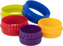 Regent Bakeware Cookie Cutters Fluted Assorted Colours 5-Piece Set