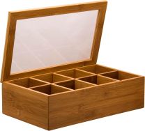 Regent Bamboo Tea Box 8 Sections - 315 x 190mm