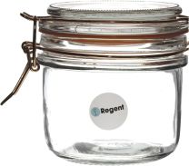 Regent Round Hermetic Glass Jar with Rose Gold Clip Seal – 200ml