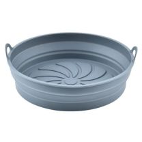 Creative Cooking Round Collapsible Basket Grey