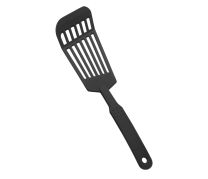 Lacor Nylon Perforated Fish Spatula 32cm Black