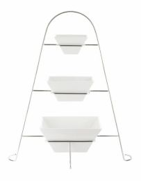 Fortis Stand 3 Tier Square Bowl Bent Foot (Stand Only)