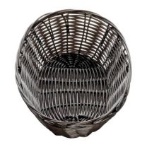 Global Bread Basket Woven Plastic Dark Brown Oblong