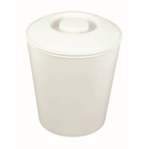 Ice Bucket with Lid White Plastic 1.2L