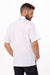 ChefWorks Springfield Short Sleeve Chef Coat – White, 3XL