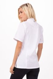 ChefWorks Springfield Womens Short Sleeve Coat White 2XL