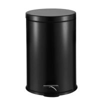 Casa Roma Steel Pedal Bin 20L Matte Black
