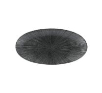 Churchill Studio Print Oval Plate 30cm Agano Black