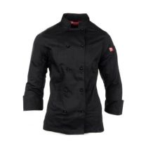 Chef Gear Ladies Classic Exec Chef Jacket -3/4-Black-3XL