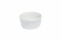 Fortis Prima White Ribbed Ramekin 9cm 