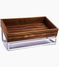 Infiniti Steel Stand Wood Display Stand Straight 400 x 300mm