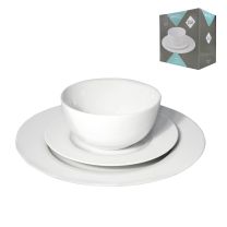 Eetrite Just White Rimmed Dinner Set 12 Piece