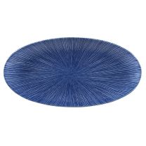 Churchill Studio Print Oval Plate 30cm Agano Blue