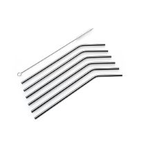 Cilio Drinking Straw Stainless Steel Curved 