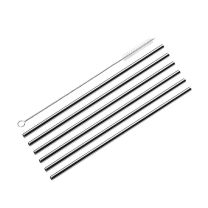 Cilio Drinking Straws Stainless Steel Straight 