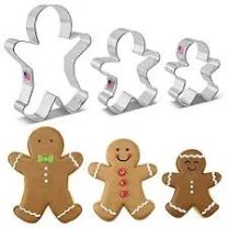 Elisabeth Hodgson Gingerbread Man Metal Cookie Cutter 3 Piece