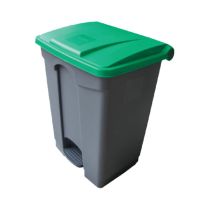 Pedal Bin Plastic Green 68L