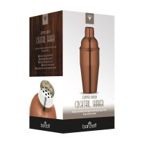 BarCraft Copper Finish Luxe Lounge Cocktail Shaker 500ml