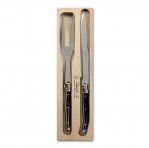 Laguiole by Andre Verdier Carving Set in Wooden Box Black 2 Pieces